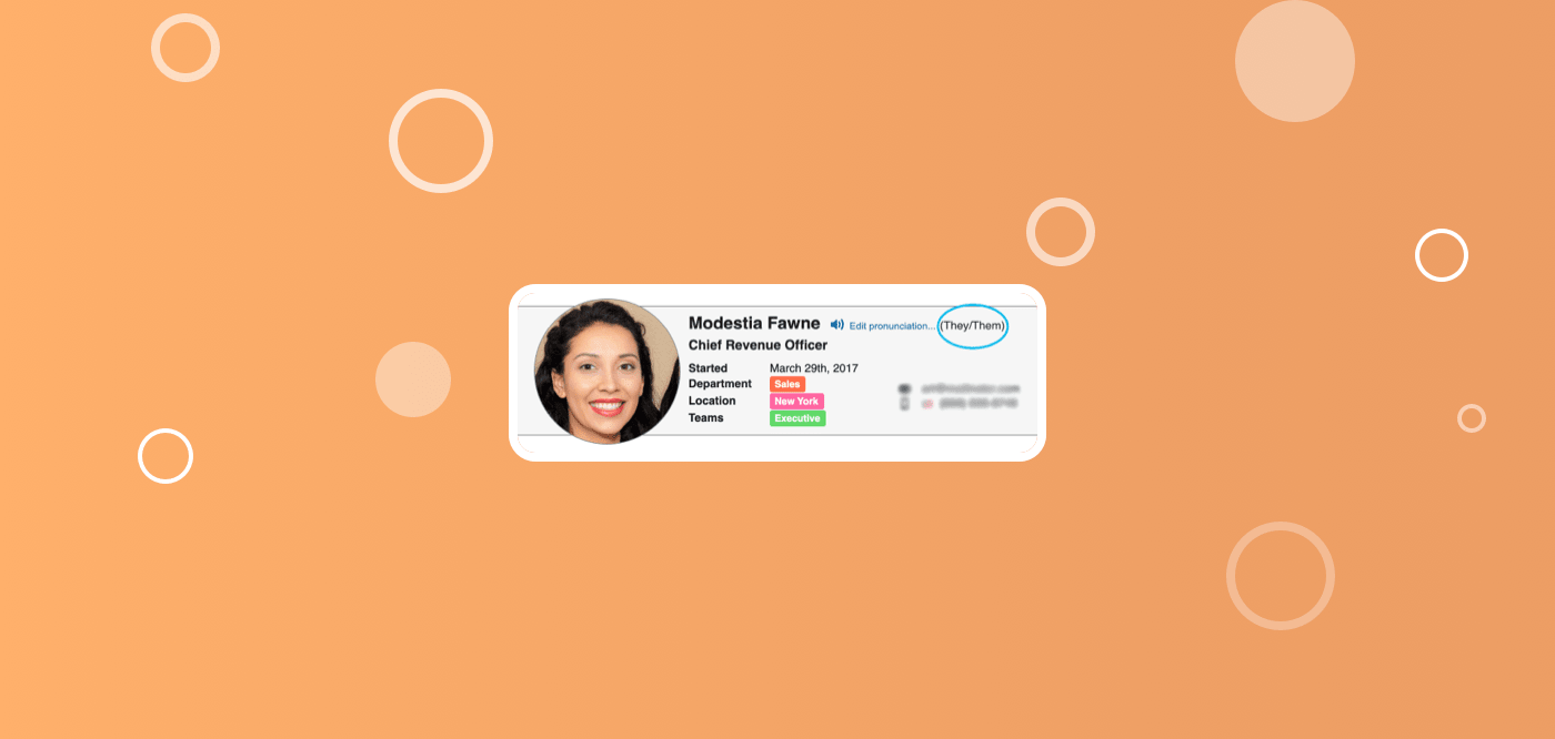 Supporting gender inclusivity with custom pronoun fields 